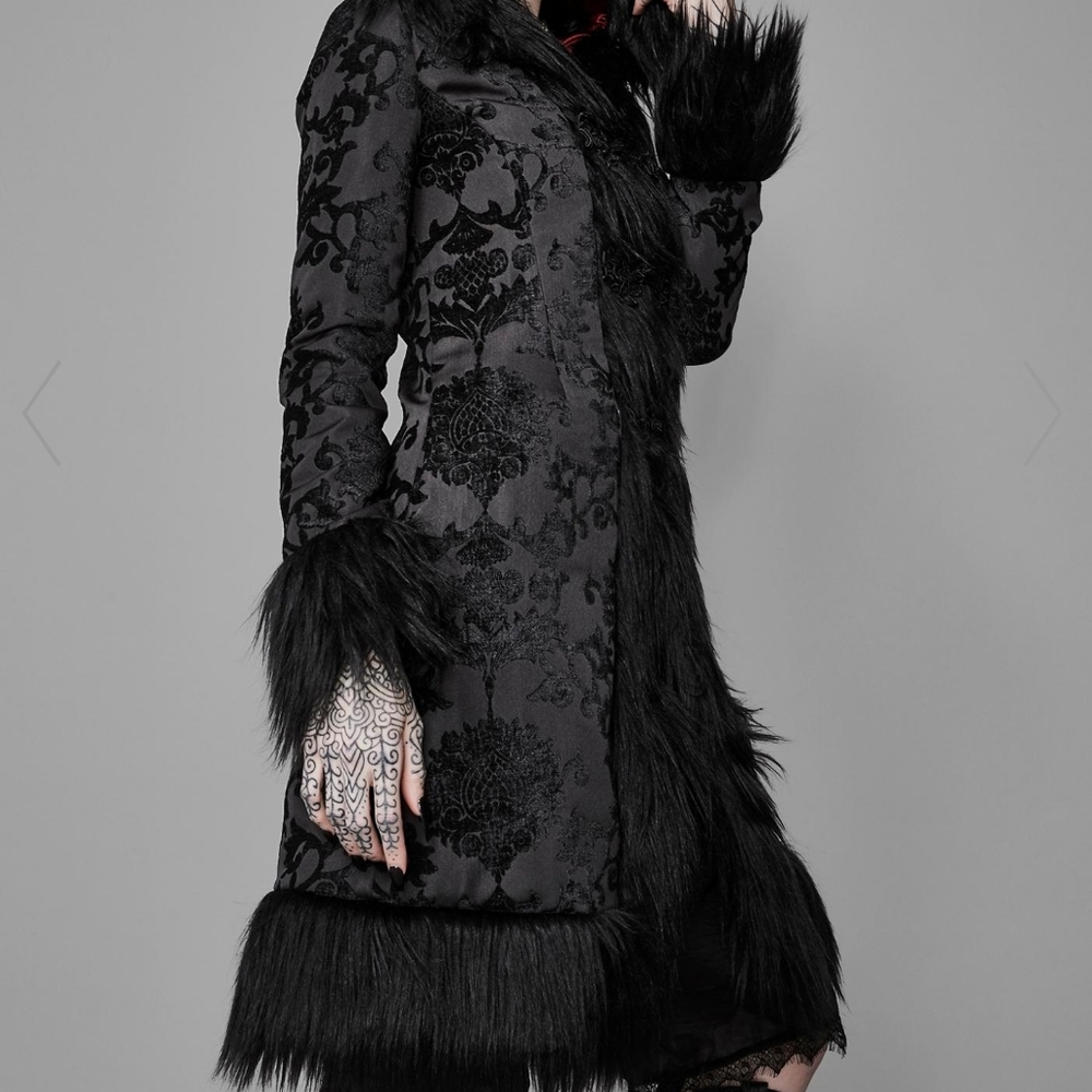 Widow Shrouded in Moonlight Brocade coat